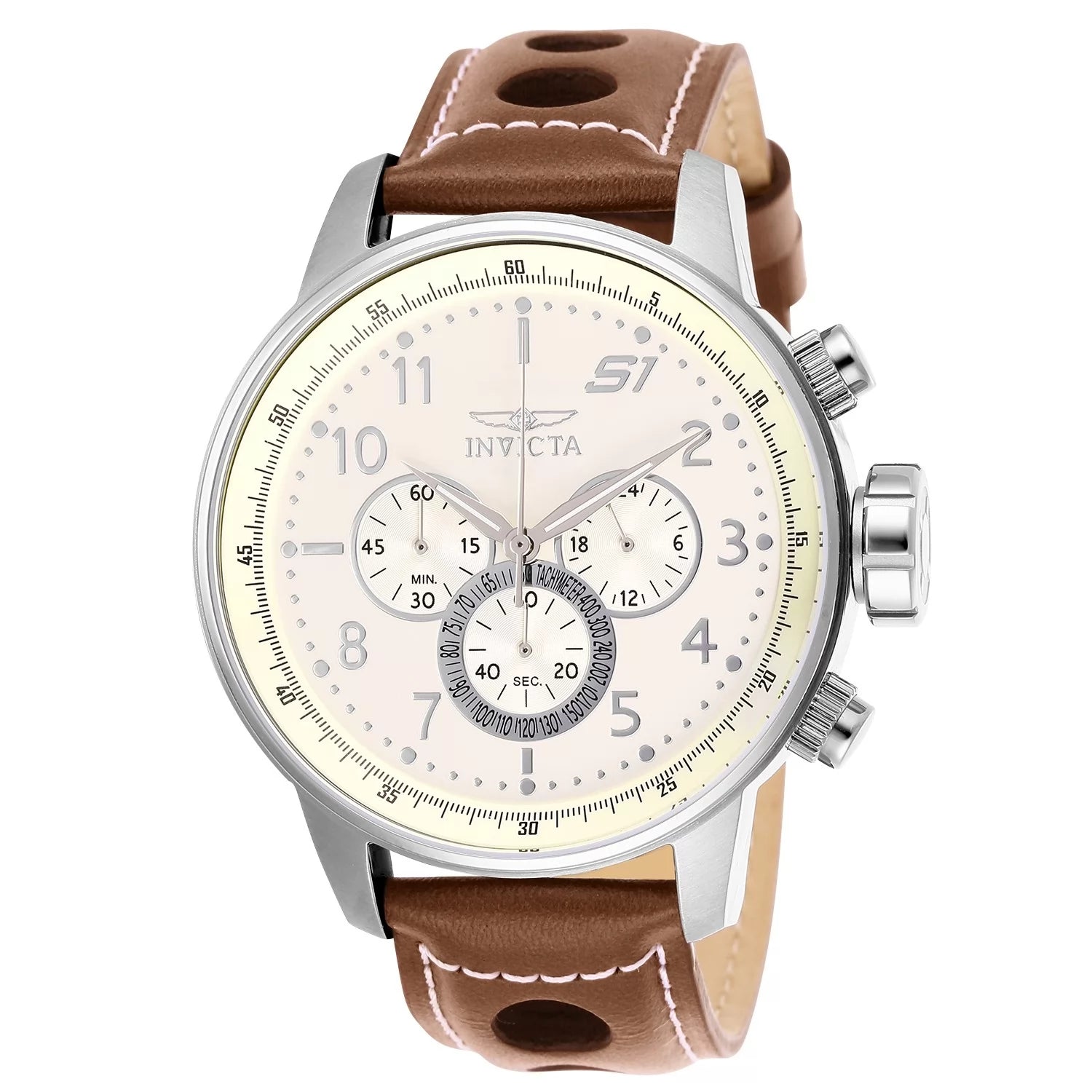 Invicta S1 Rally Quartz Ivory Dial Men's Watch 48 mm 25724
