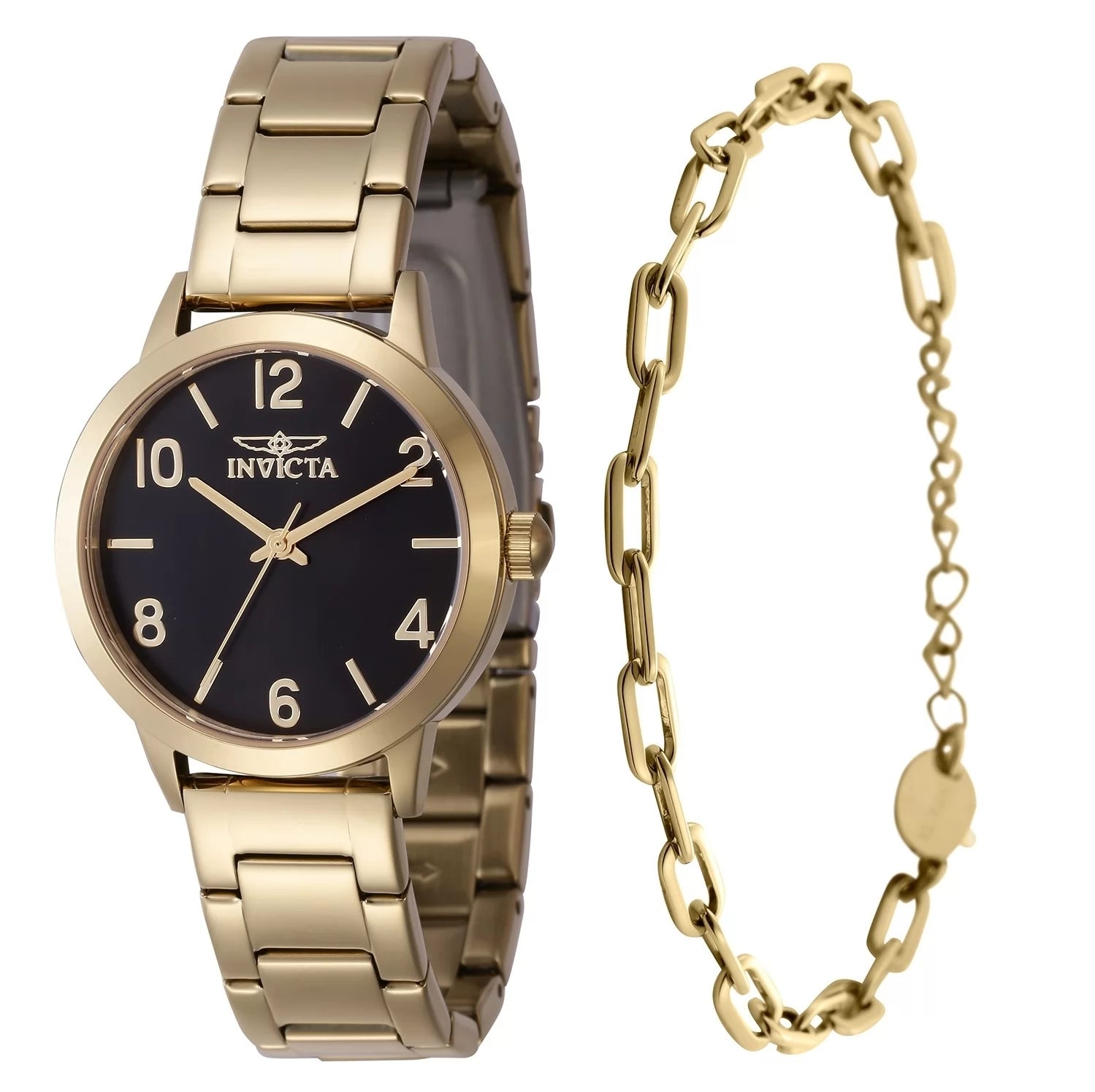 Invicta Wildflower Quartz Black Dial Lady Watch 34 mm 47273