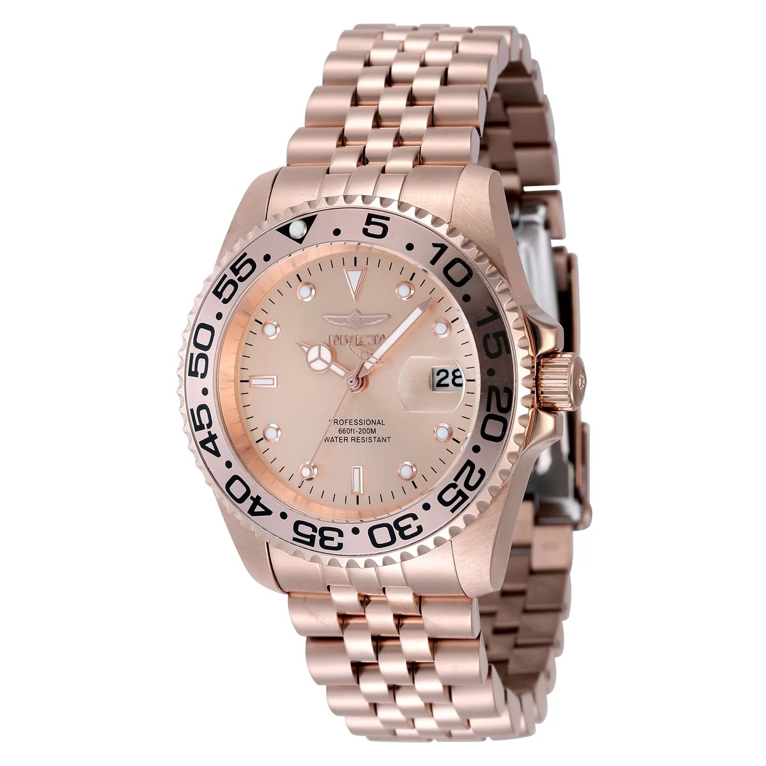 Invicta Pro Diver Quartz Rose Gold Dial Lady Watch 38 mm 48386