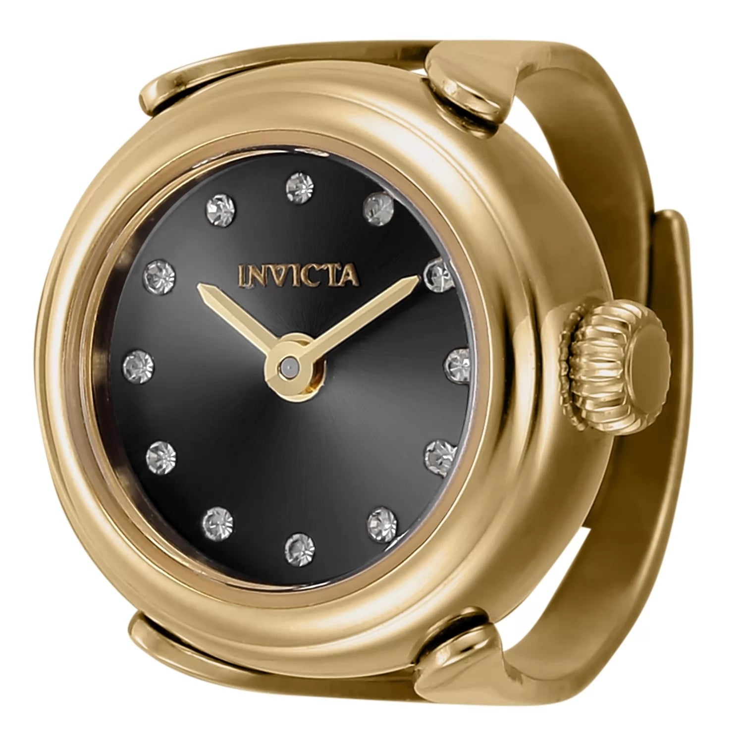 Invicta Mini Quartz Black Dial Lady Watch 17 mm 44482