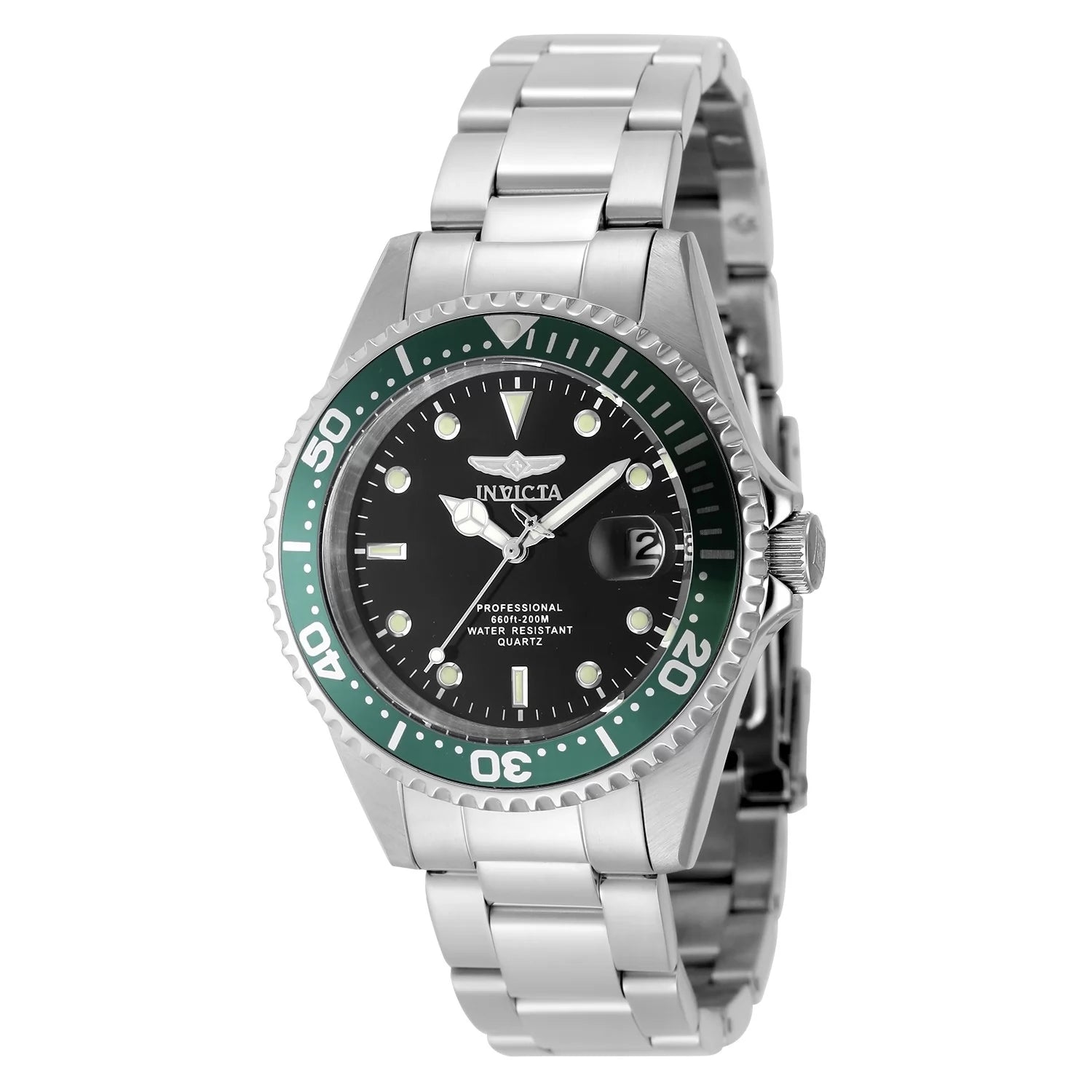 Invicta Pro Diver Quartz Black Dial Men's Watch 37 mm 48725
