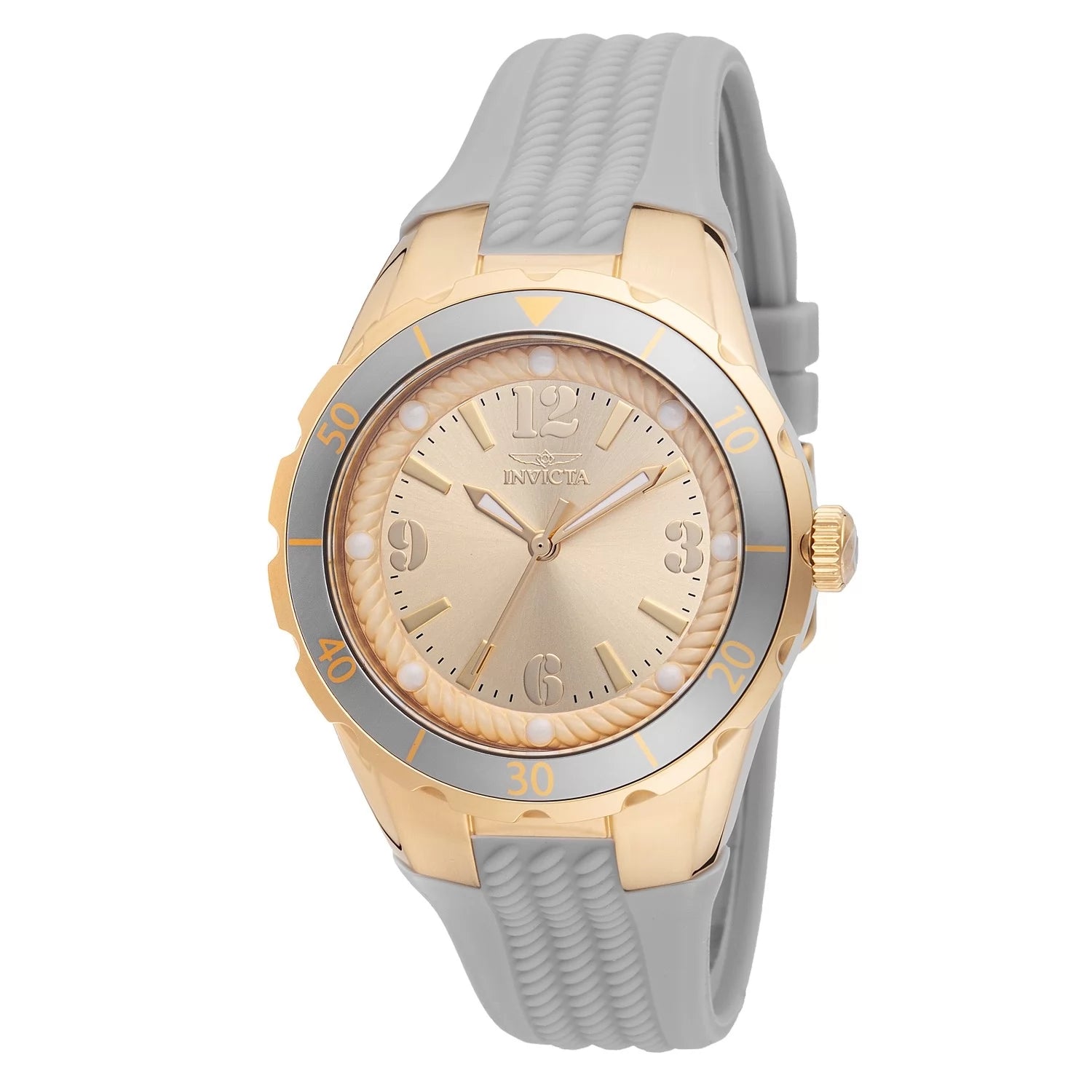 Invicta Angel Quartz Gold Dial Lady Watch 38 mm 48850