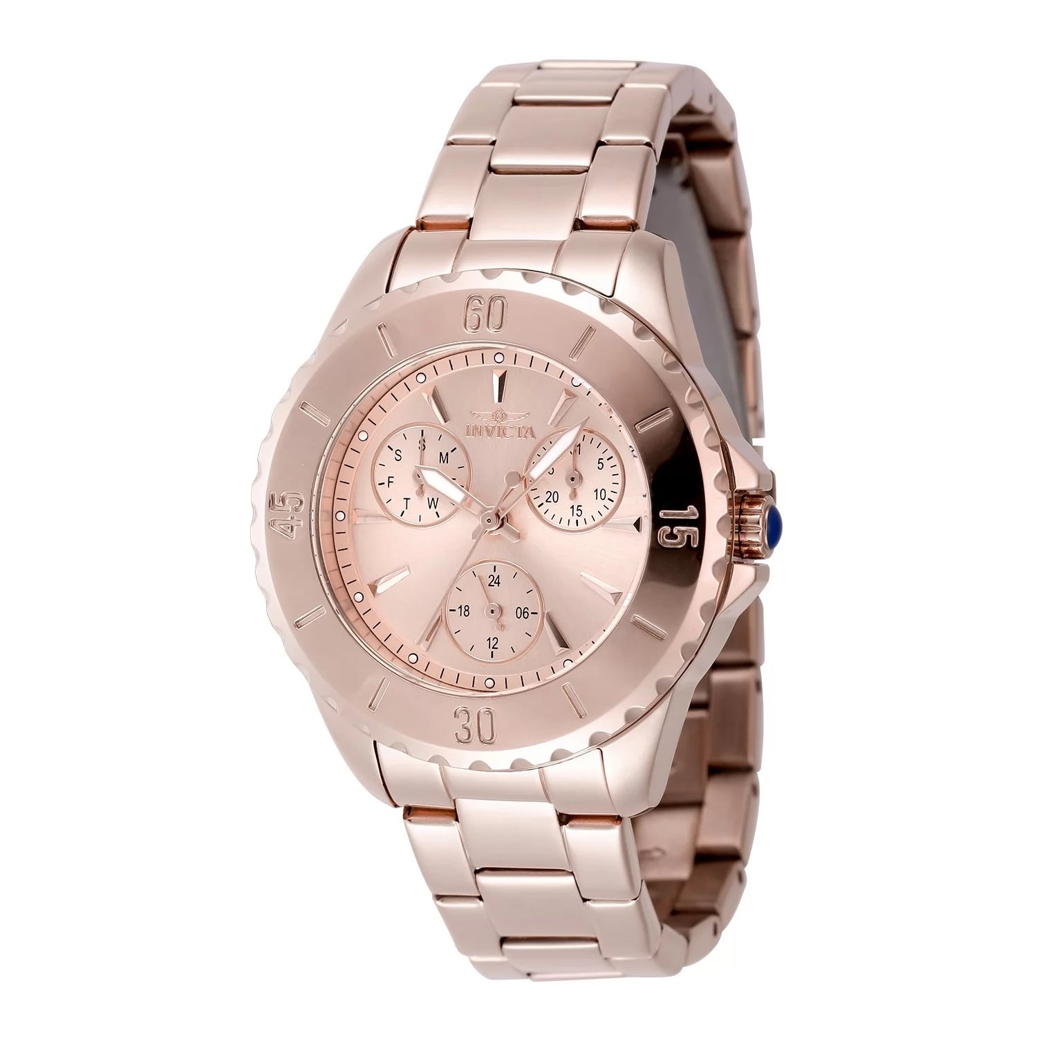 Invicta Angel Quartz Rose Gold Dial Lady Watch 38 mm 48403