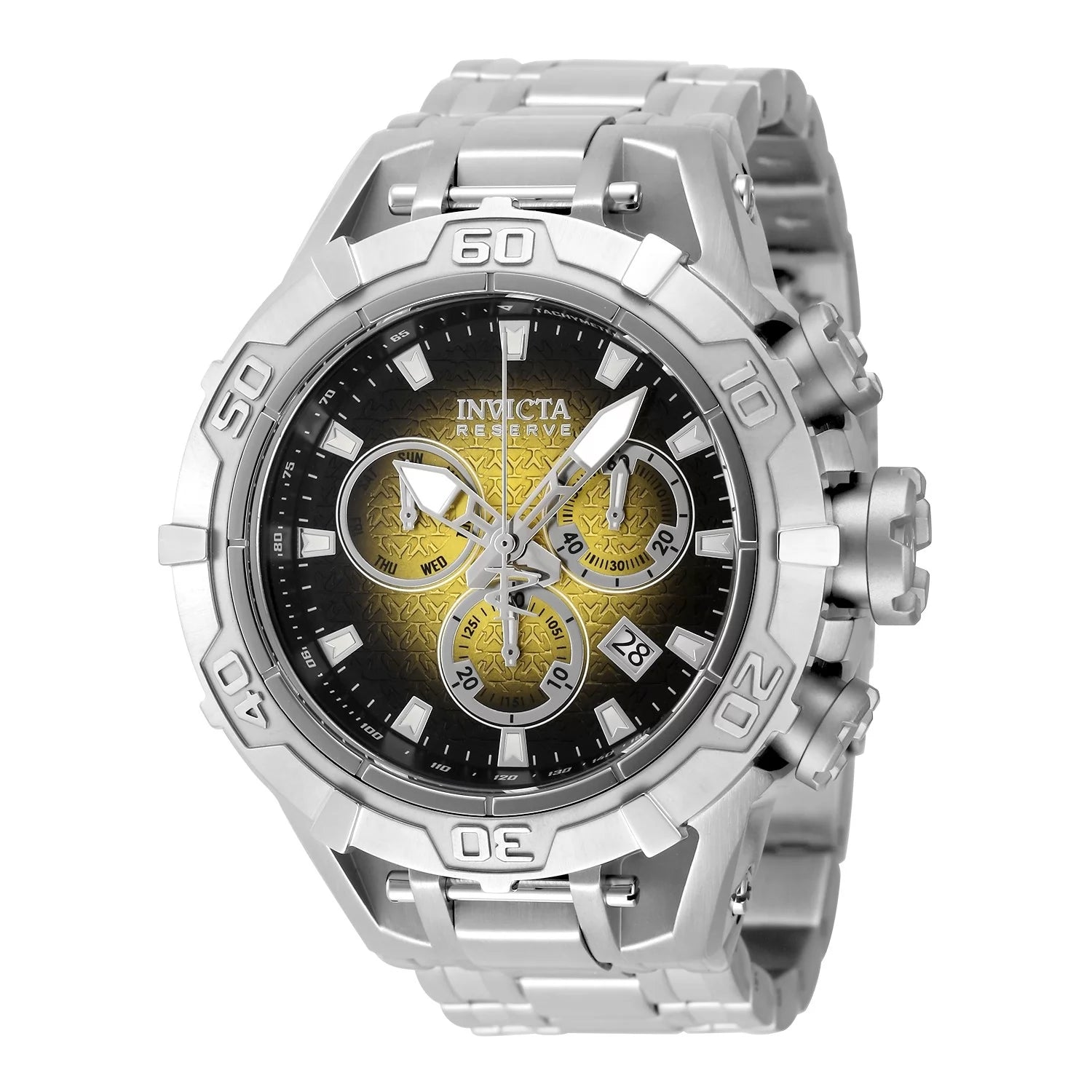 Invicta Reserve Quartz Yellow Dial Men's Watch 54 mm 47848
