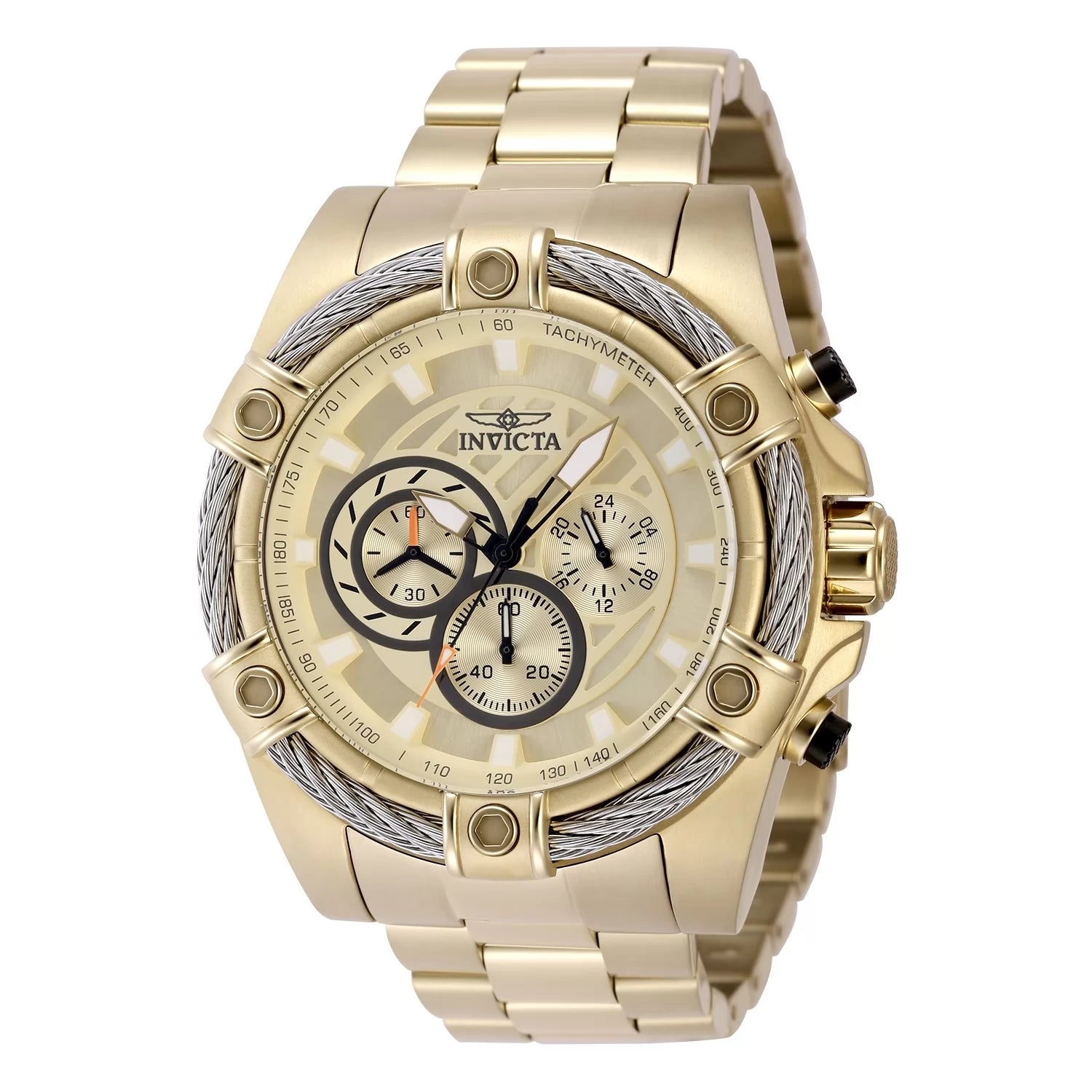 Invicta Bolt Quartz Gold Dial Men's Watch 52 mm 48866