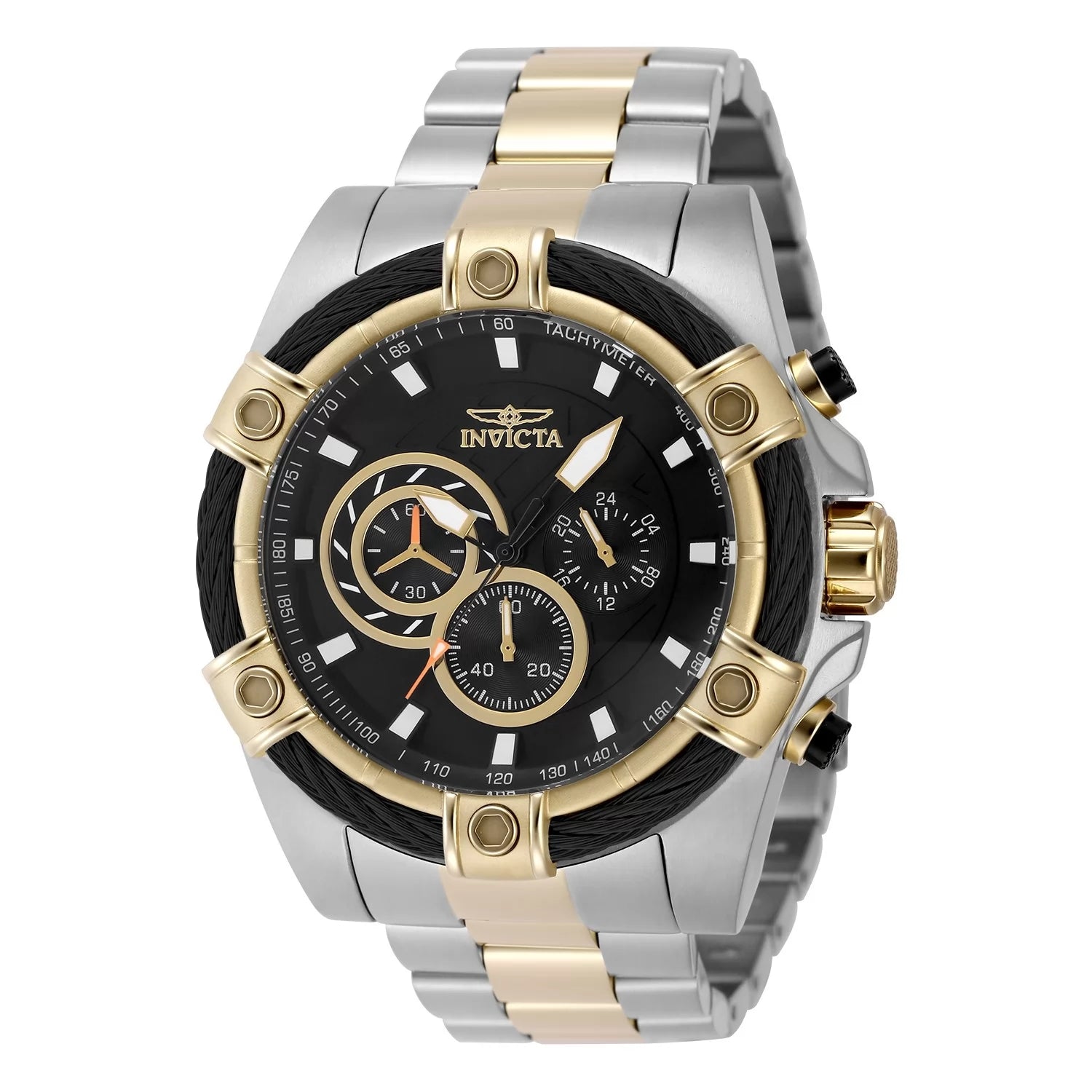 Invicta Bolt Quartz Black Dial Men's Watch 52 mm 48868