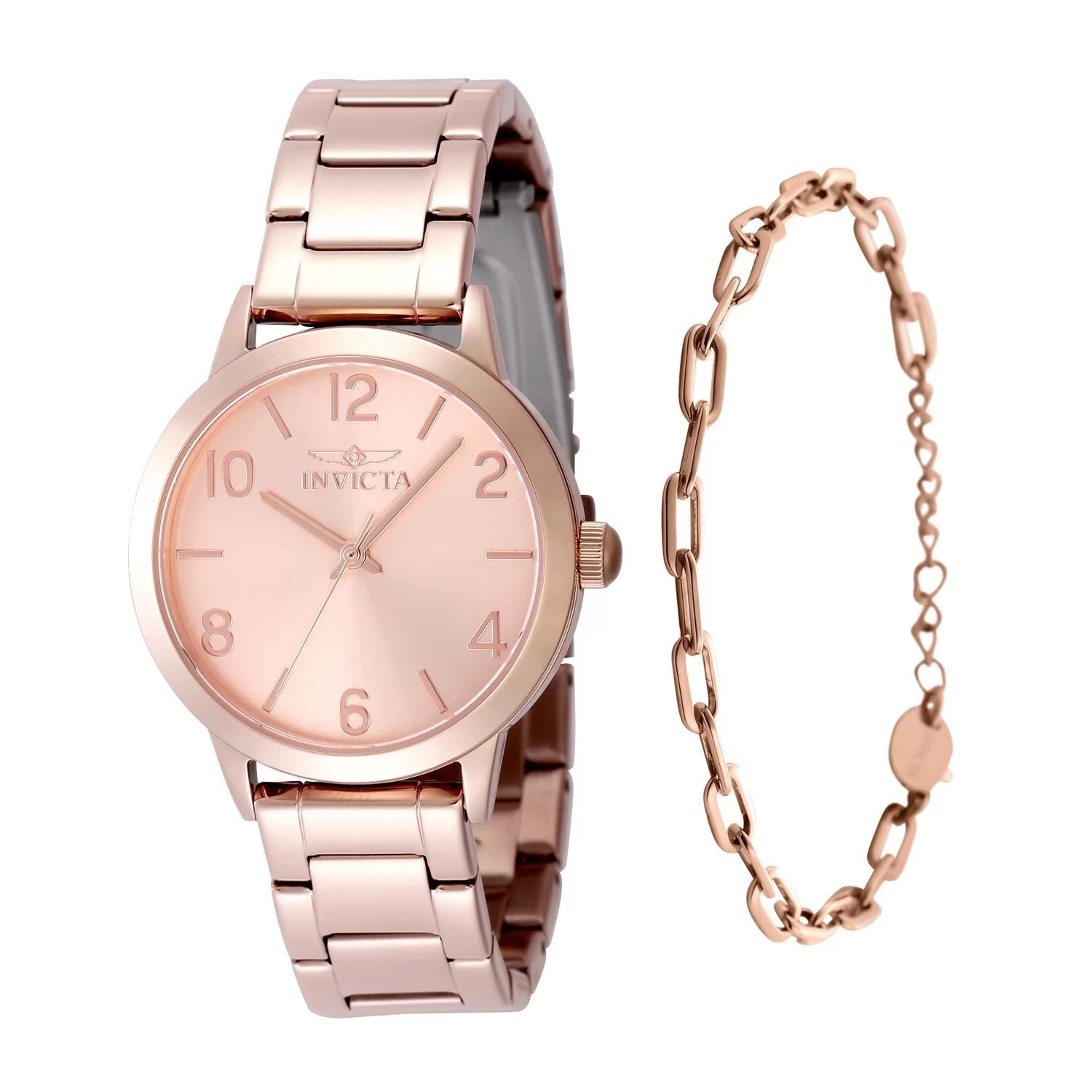 Invicta Wildflower Quartz Rose Gold Dial Lady Watch 34 mm 49087