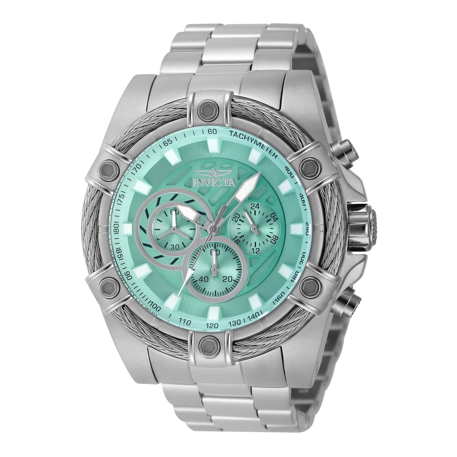 Invicta Bolt Quartz Turquoise Dial Men's Watch 52 mm 45874