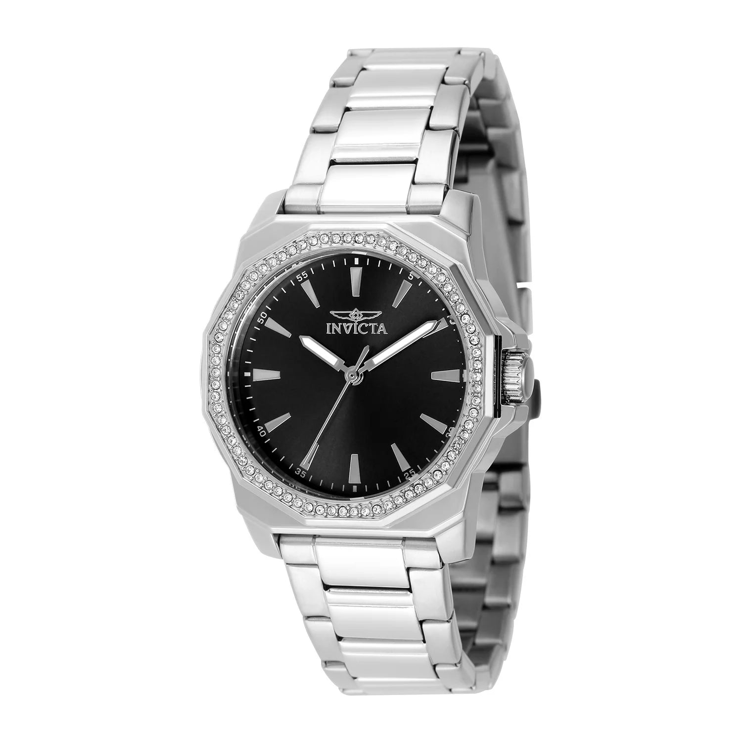 Invicta Speedway Quartz Black Dial Lady Watch 34 mm 49111