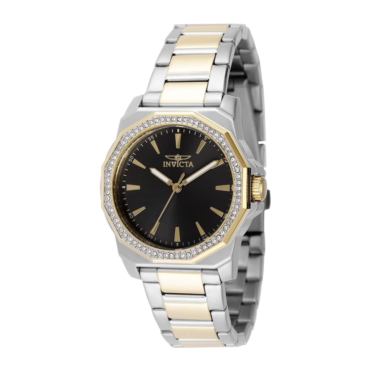 Invicta Speedway Quartz Black Dial Lady Watch 34 mm 49112