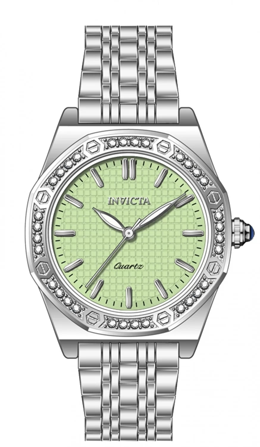 Invicta Wildflower Quartz Green Dial Lady Watch 33 mm 69374