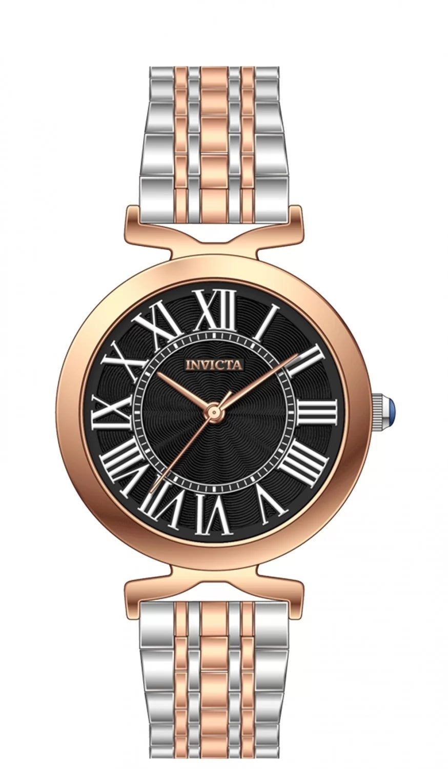 Invicta Wildflower Quartz Black Dial Lady Watch 34 mm 69314