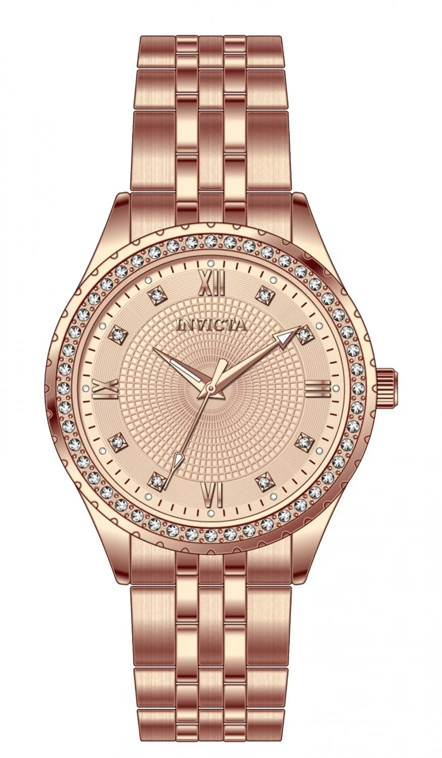 Invicta Specialty Quartz Rose Gold Dial Lady Watch 33 mm 69221