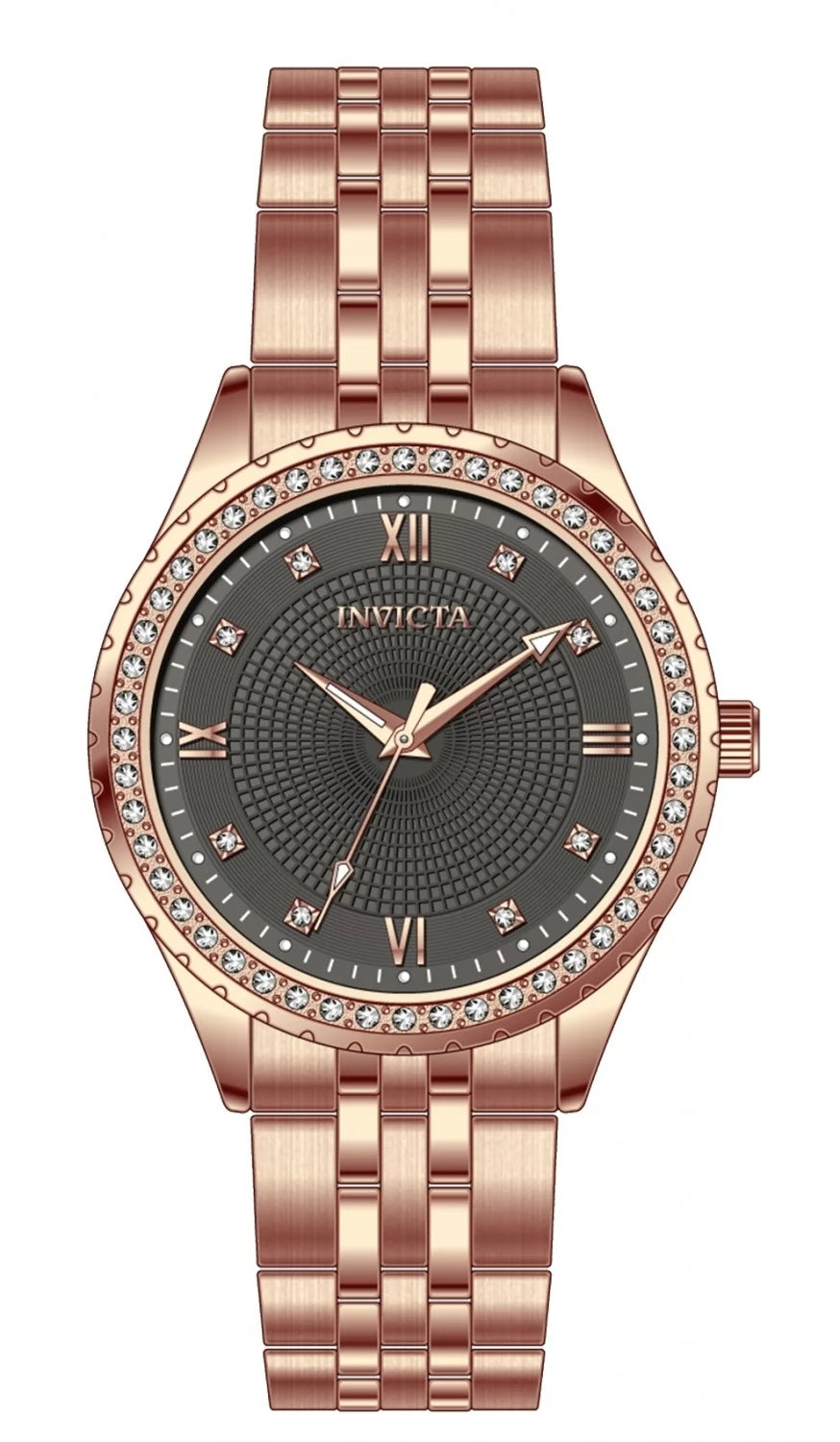 Invicta Specialty Quartz Charcoal Dial Lady Watch 33 mm 69222