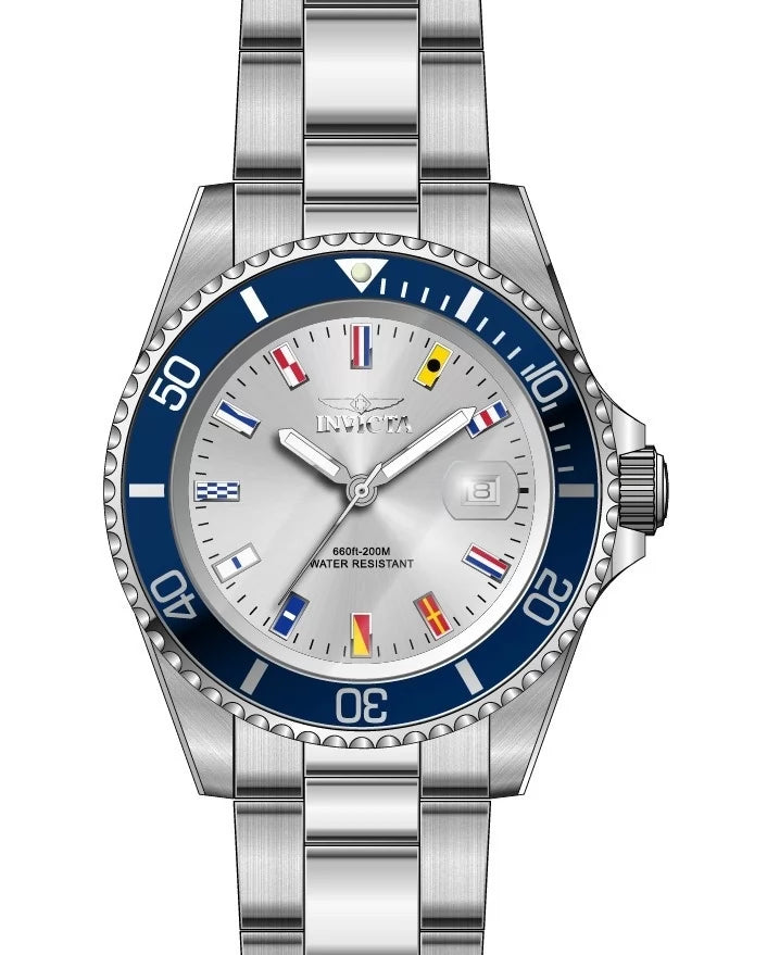 Invicta Pro Diver Quartz Silver Dial Men's Watch 40 mm 49885