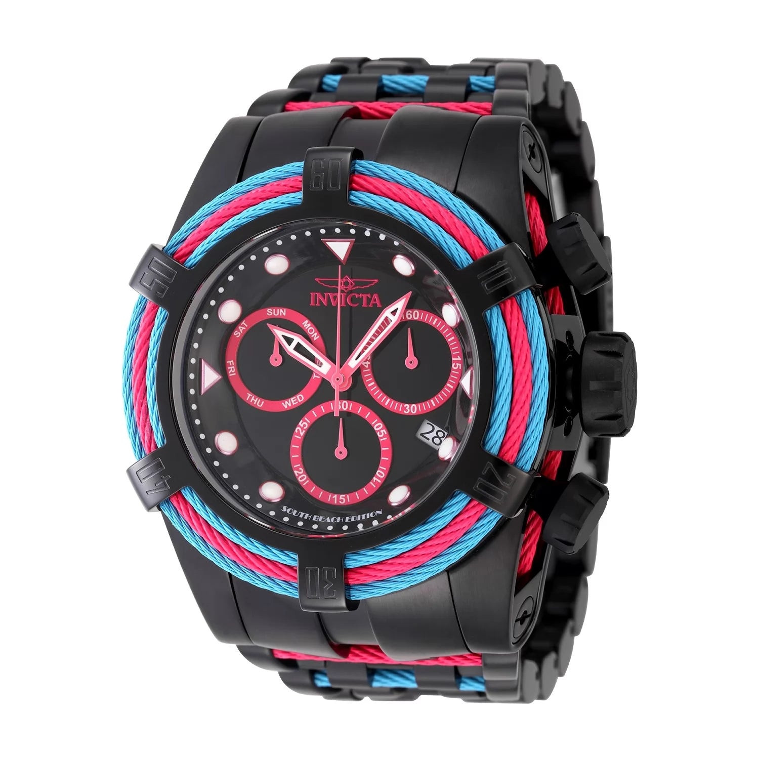 Invicta Bolt Quartz Black Dial Men's Watch 53 mm 48605