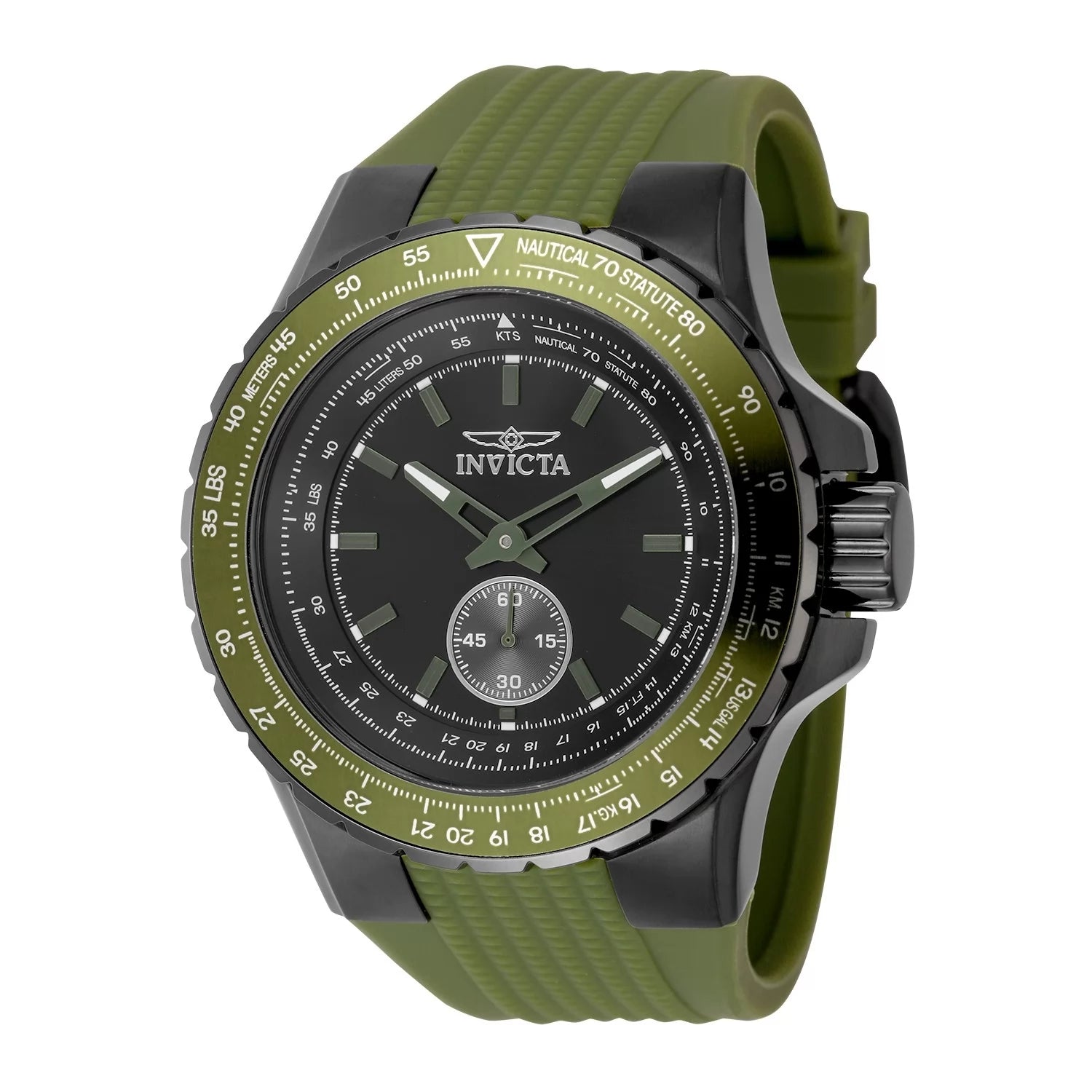 Invicta Aviator Quartz Black Dial Men's Watch 50 mm 49311