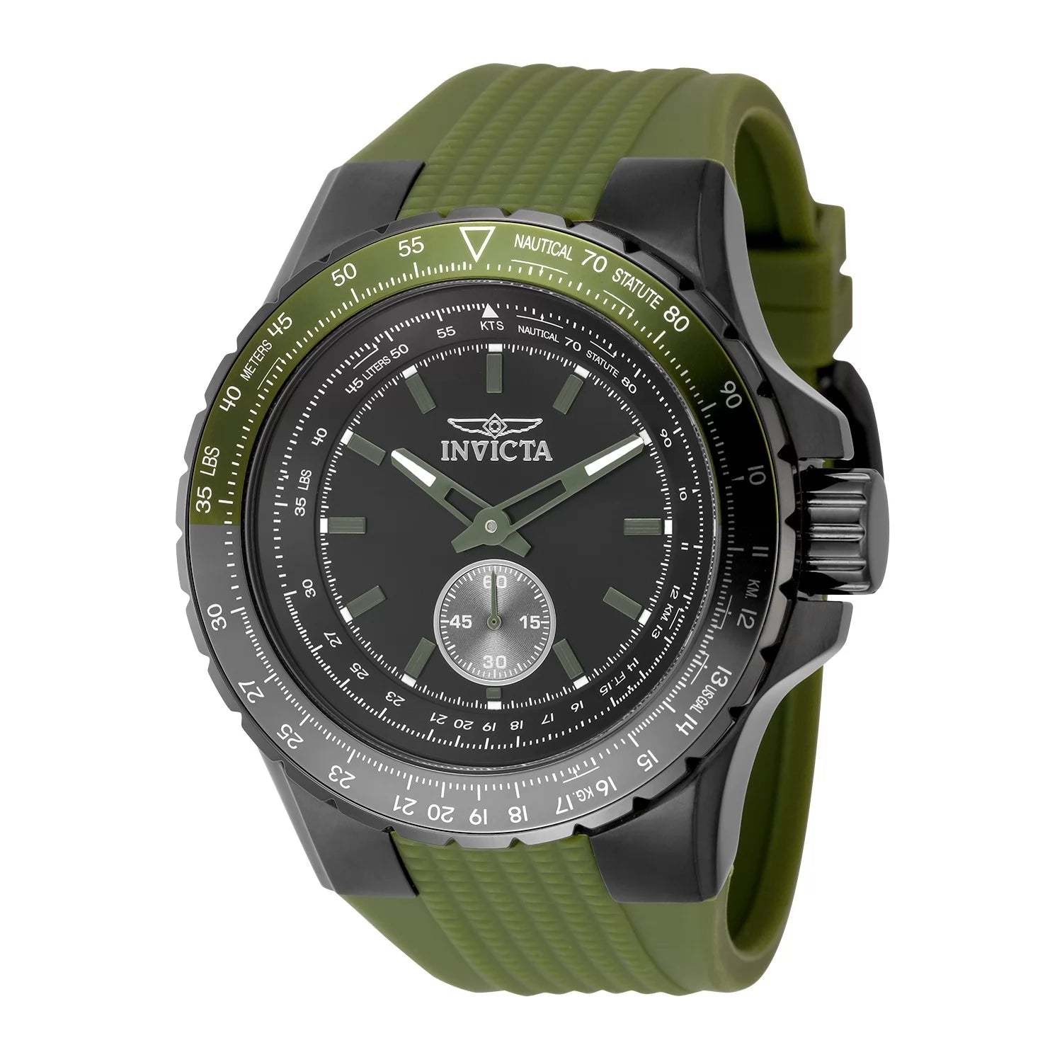 Invicta Aviator Quartz Black Dial Men's Watch 50 mm 49323