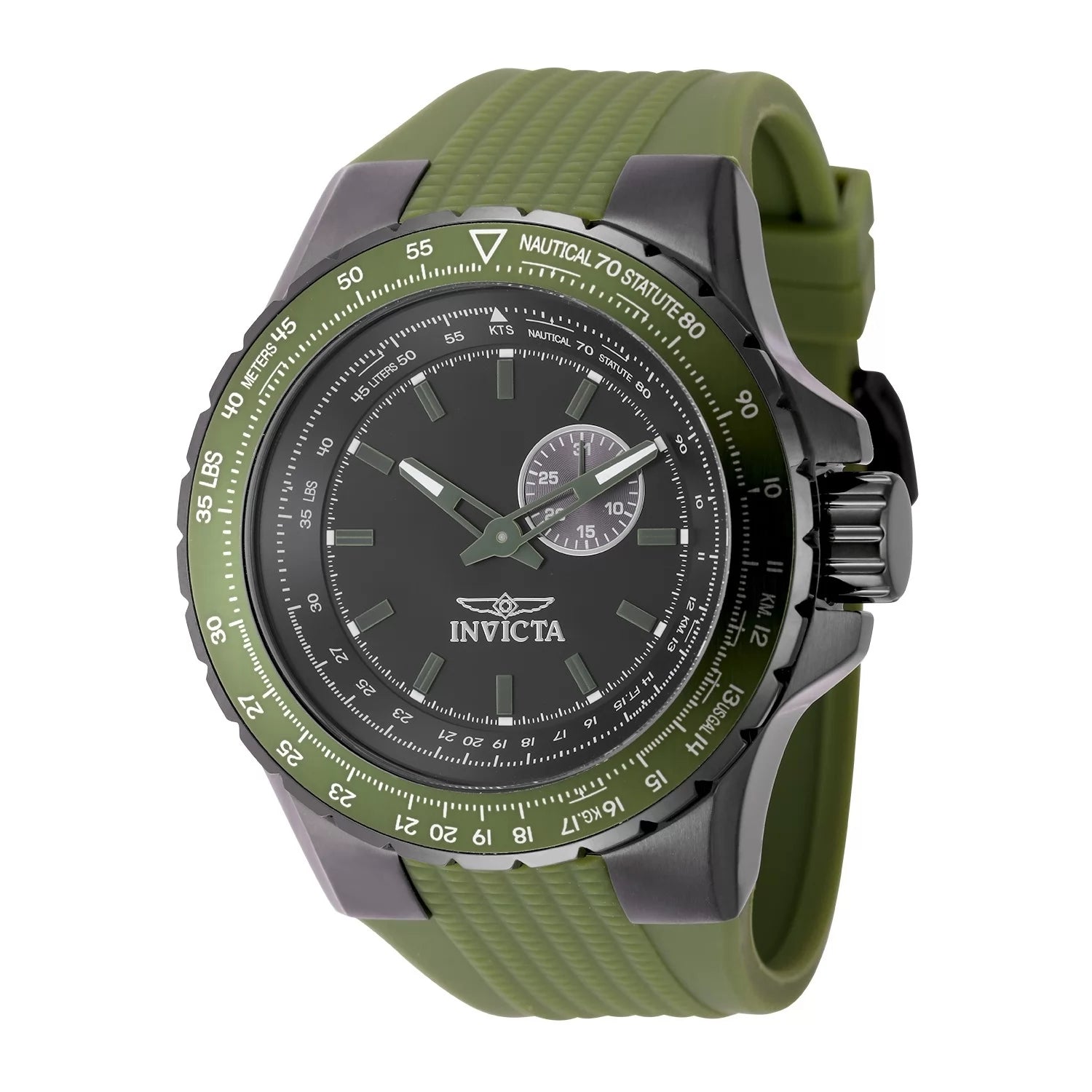 Invicta Aviator Quartz Black Dial Men's Watch 50 mm 49729