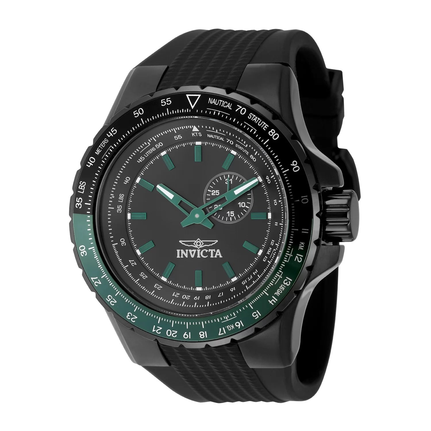 Invicta Aviator Quartz Black Dial Men's Watch 50 mm 49731
