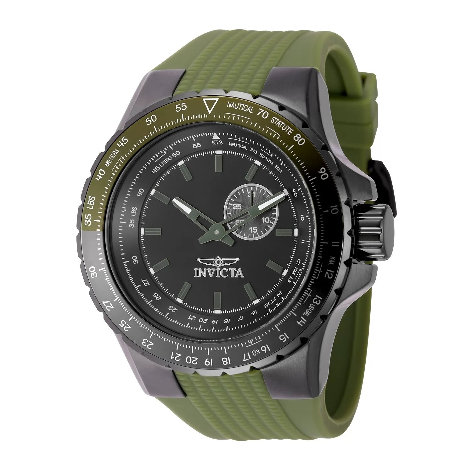 Invicta Aviator Quartz Black Dial Men's Watch 50 mm 49733