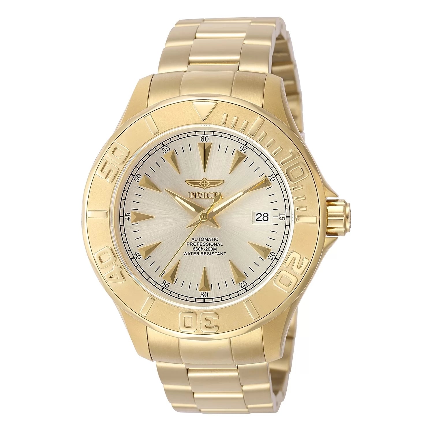 Invicta Signature Automatic Gold Dial Men's Watch 47 mm 7039