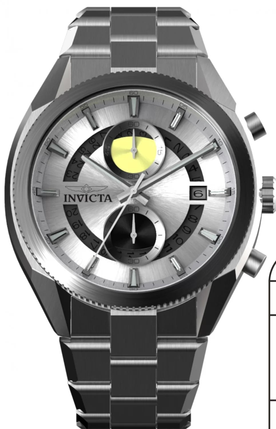 Invicta Speedway Quartz Silver Dial Men's Watch 45 mm 50437