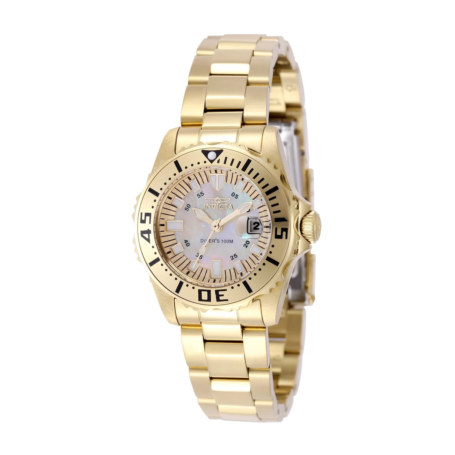 Invicta Pro Diver Quartz Mother of Pearl Dial Lady Watch 30 mm 2963