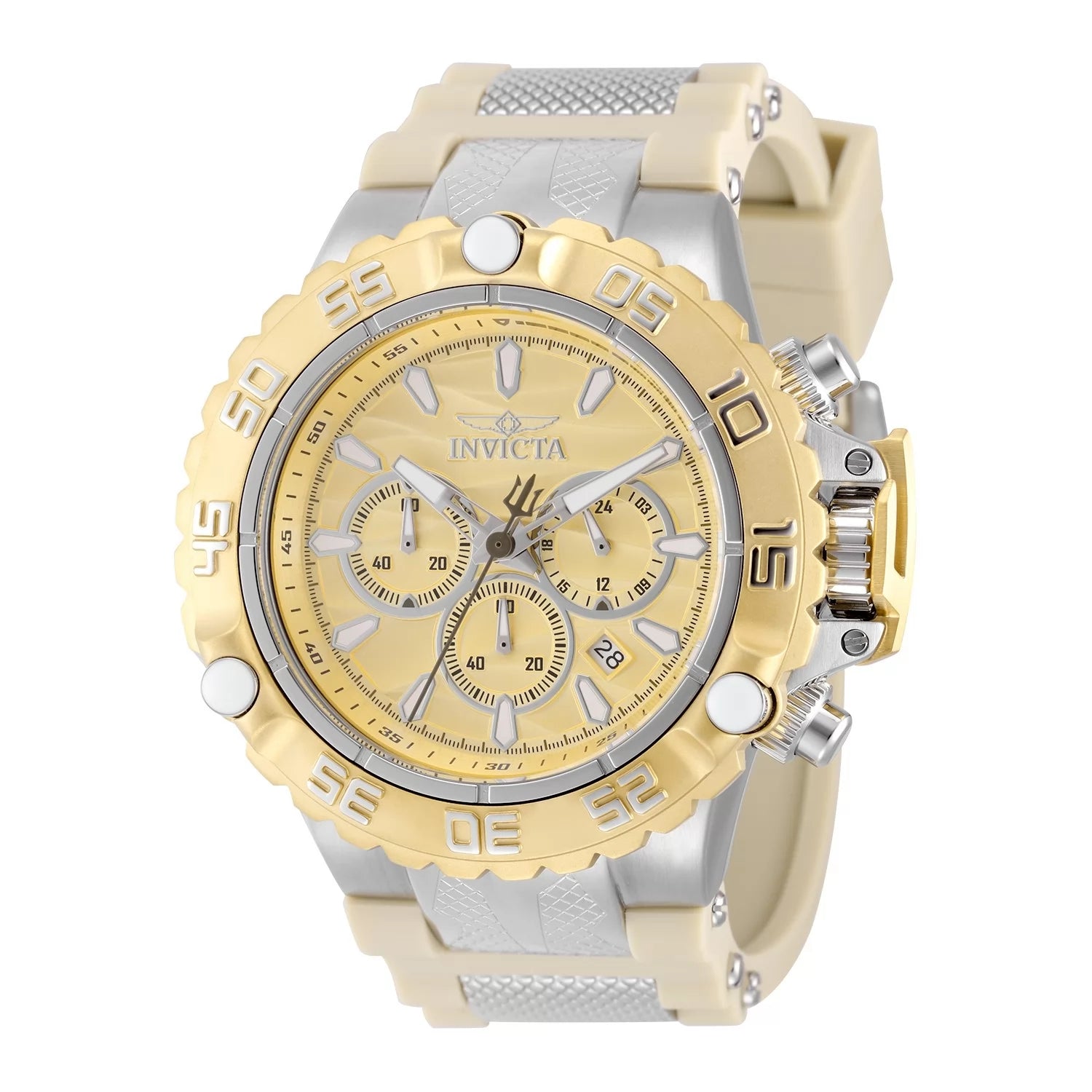 Invicta Subaqua Quartz Gold, Silver Dial Men's Watch 55 mm 48553