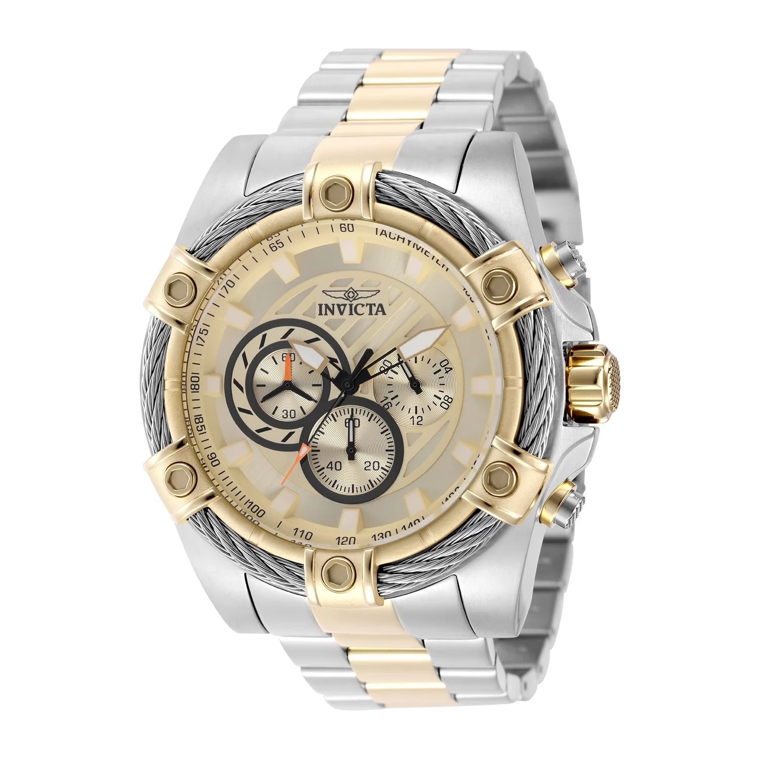 Invicta Bolt Quartz Gold Dial Men's Watch 52 mm 49747