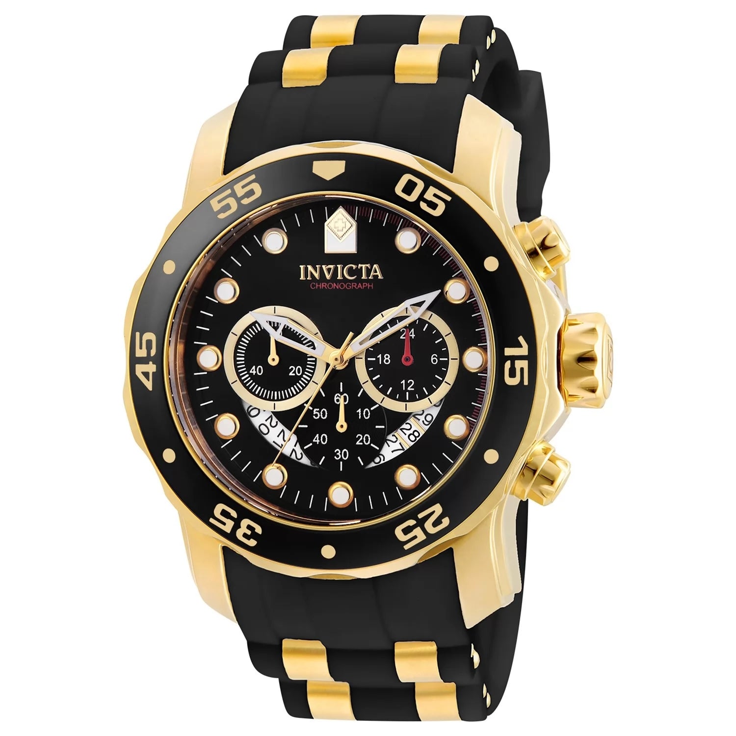 Invicta Pro Diver Quartz Black Dial Men's Watch 48 mm 6981
