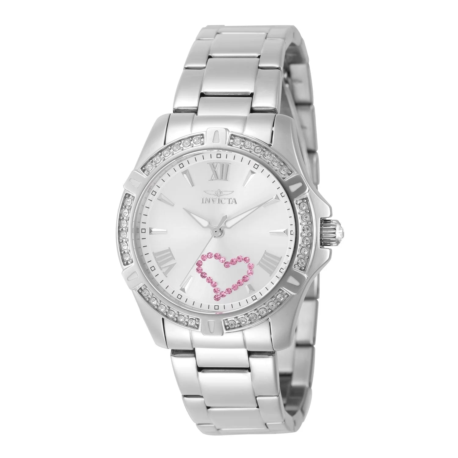 Invicta Angel Quartz Silver Dial Lady Watch 34 mm 49842