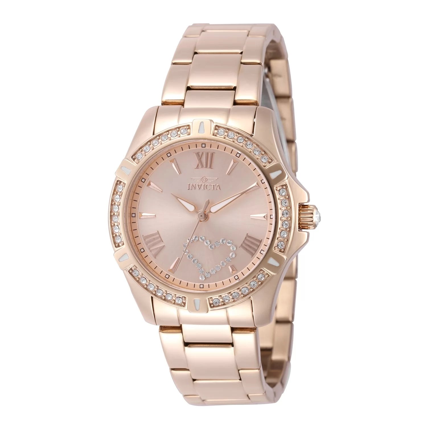 Invicta Angel Quartz Rose Gold Dial Lady Watch 34 mm 49843