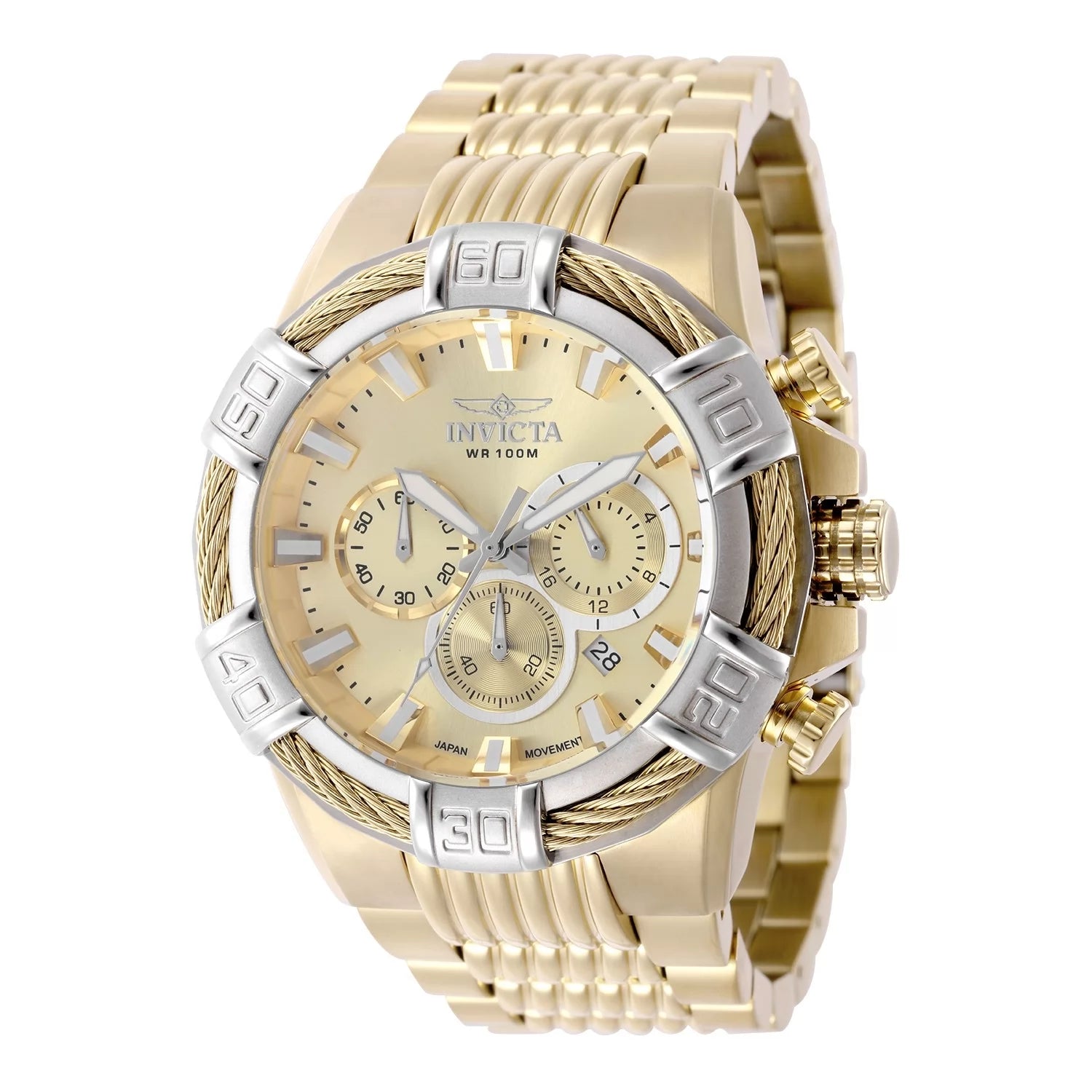 Invicta Bolt Quartz Gold Dial Men's Watch 51 mm 49906