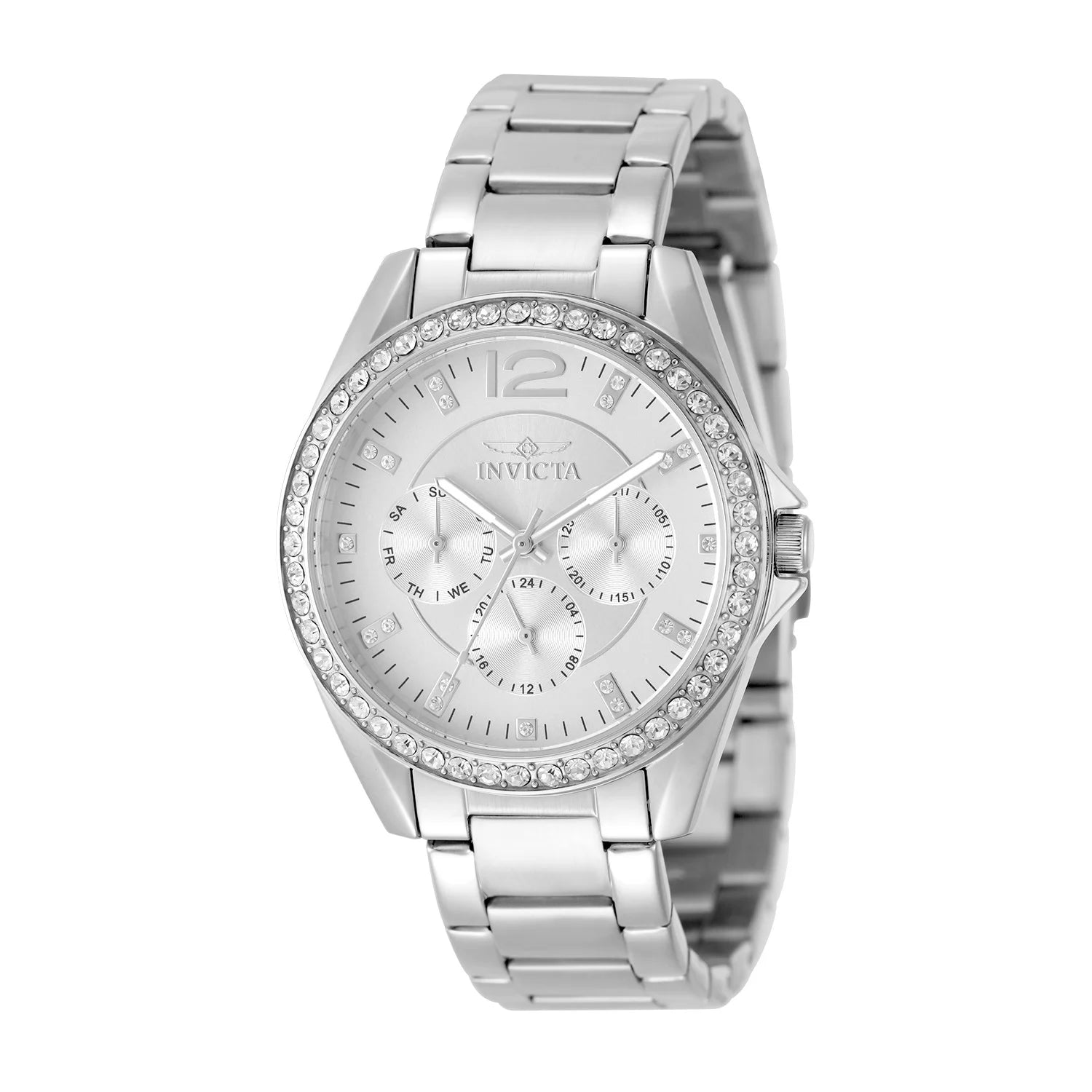Invicta Angel Quartz Silver Dial Lady Watch 38 mm 50108