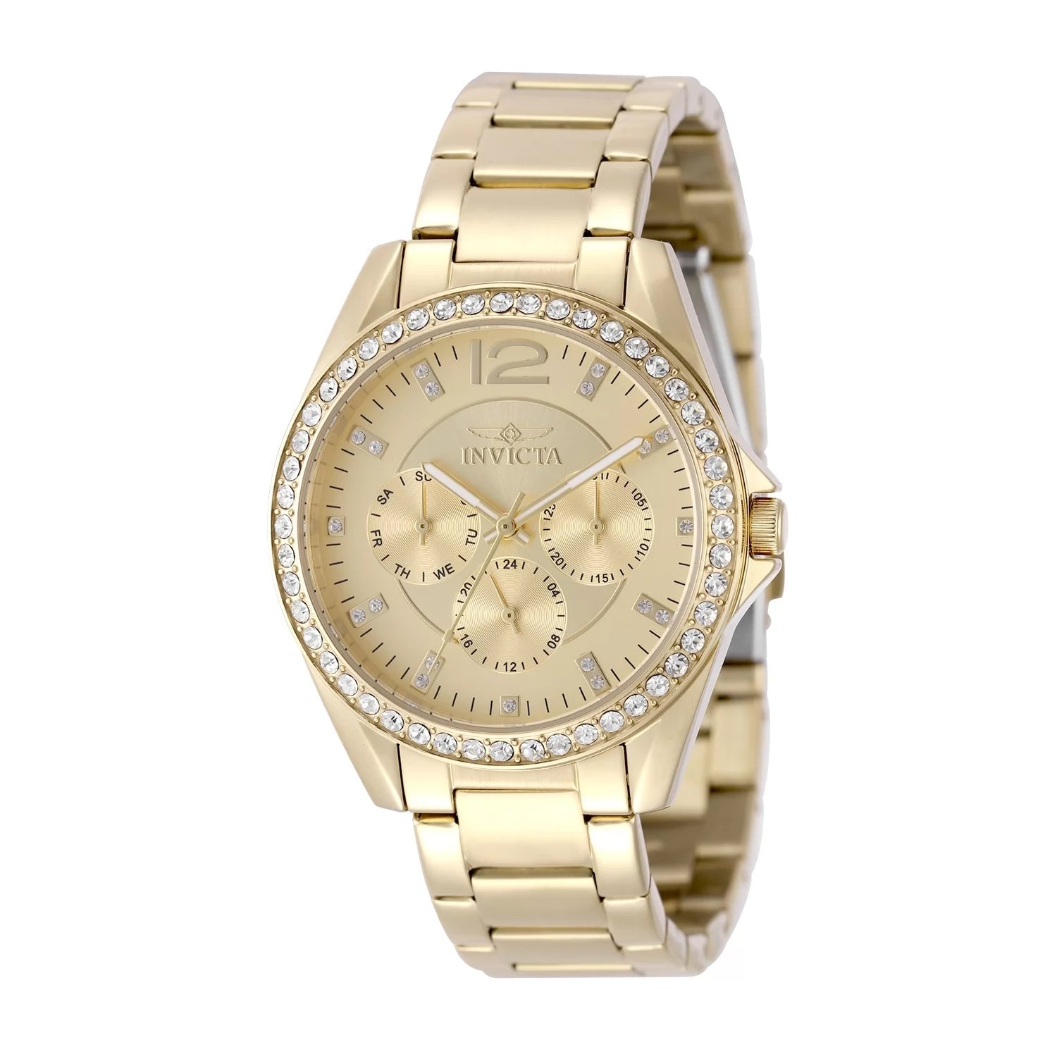 Invicta Angel Quartz Gold Dial Lady Watch 38 mm 50109