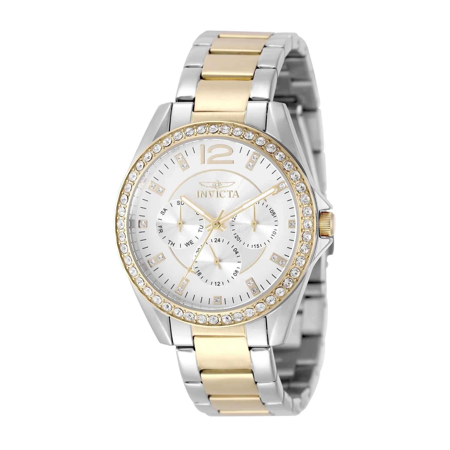 Invicta Angel Quartz Silver Dial Lady Watch 38 mm 50110