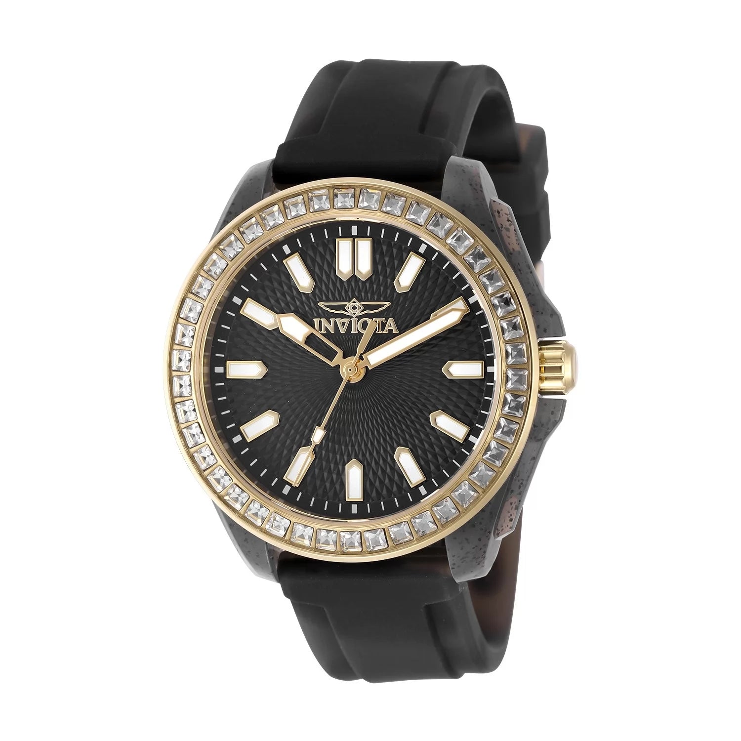 Invicta Celestial Quartz Black Dial Lady Watch 37 mm 50204