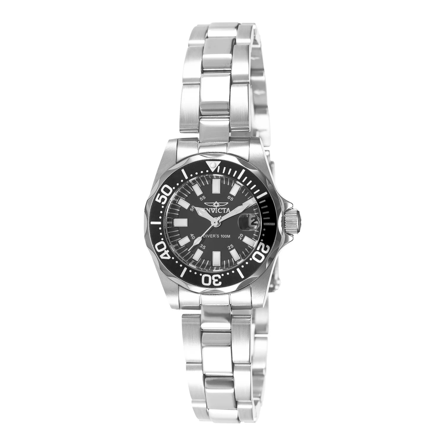 Invicta Signature Quartz Black Dial Lady Watch 27 mm 7059