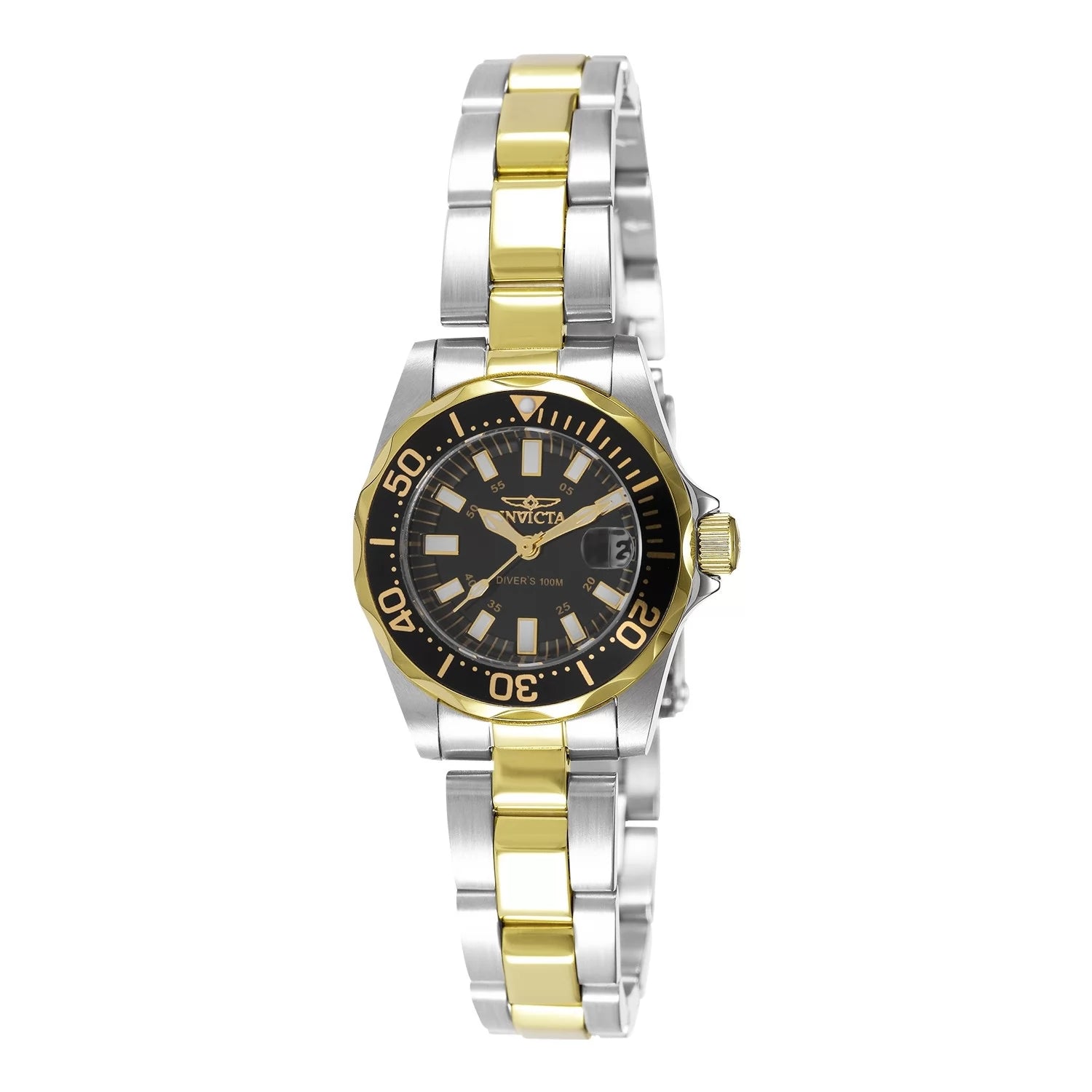 Invicta Signature Quartz Black Dial Lady Watch 27 mm 7063
