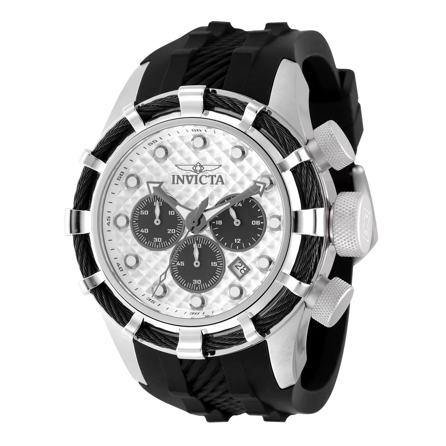 Invicta Bolt Quartz Black Dial Men's Watch 50 mm 49163