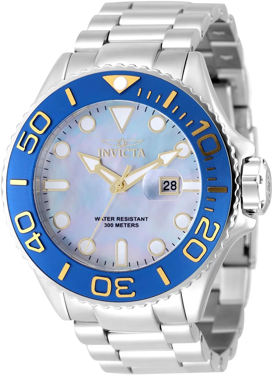Invicta Grand Diver Quartz Platinum Dial Men's Watch 52 mm 49157