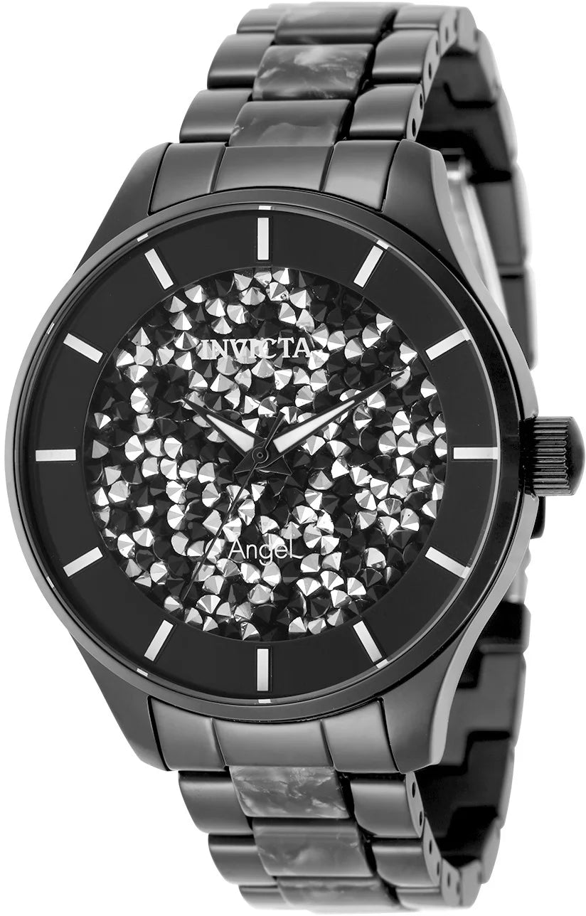 Invicta Angel Quartz Black Dial Lady Watch 40 mm 50596