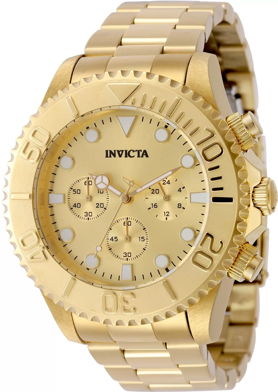 Invicta Pro Diver Quartz Gold Dial Men's Watch 47 mm 50588