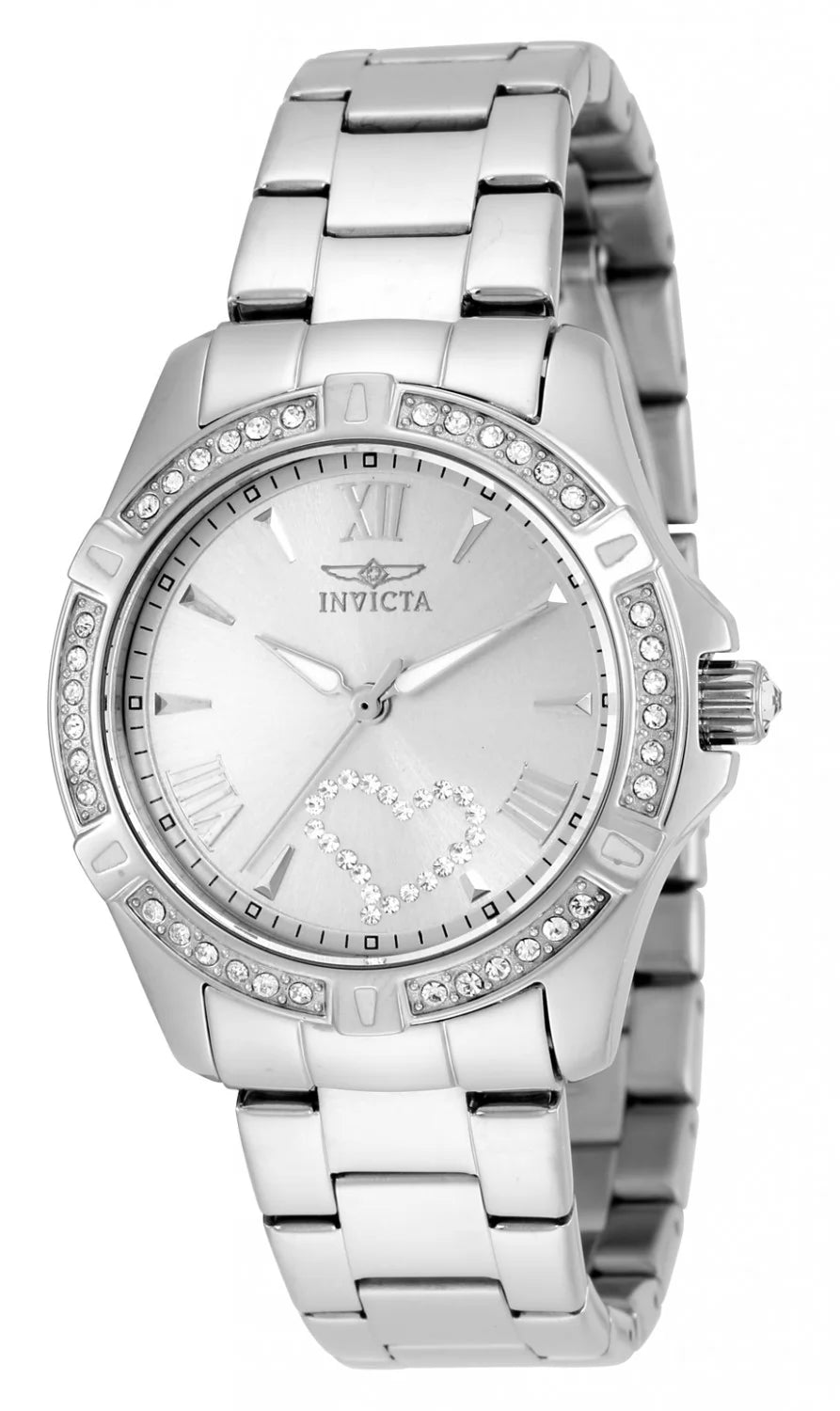 Invicta Angel Quartz Silver Dial Lady Watch 34 mm 21383