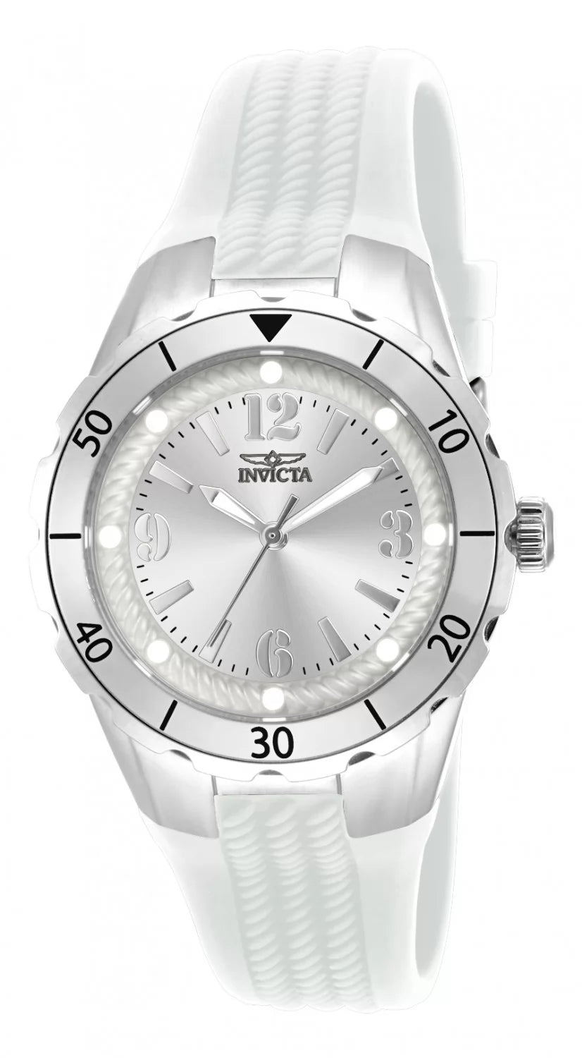 Invicta Angel Quartz Silver Dial Lady Watch 38 mm 17479