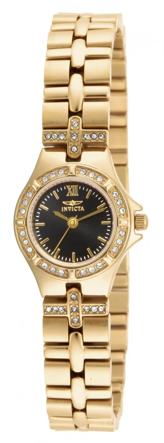 Invicta Wildflower Quartz Black Dial Lady Watch 21 mm 17065