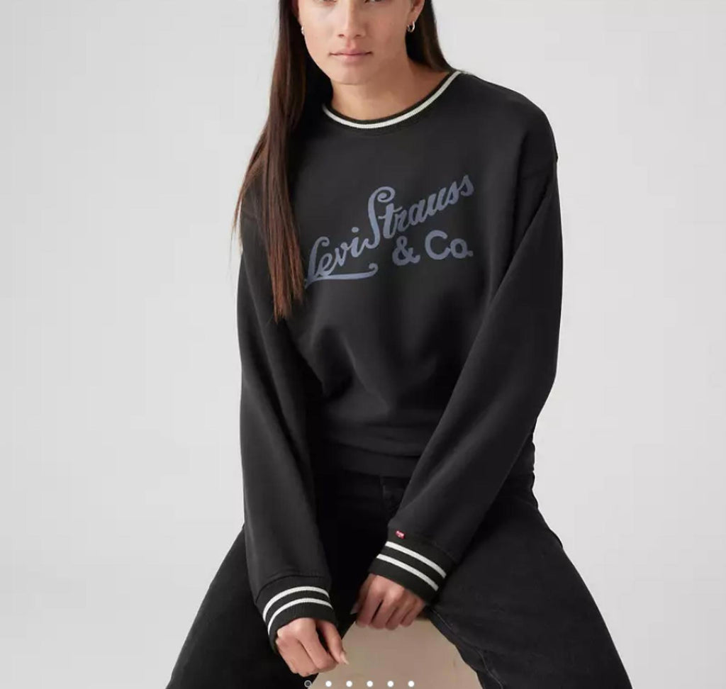 Levi's Women's Crewneck Logo Black - Size M