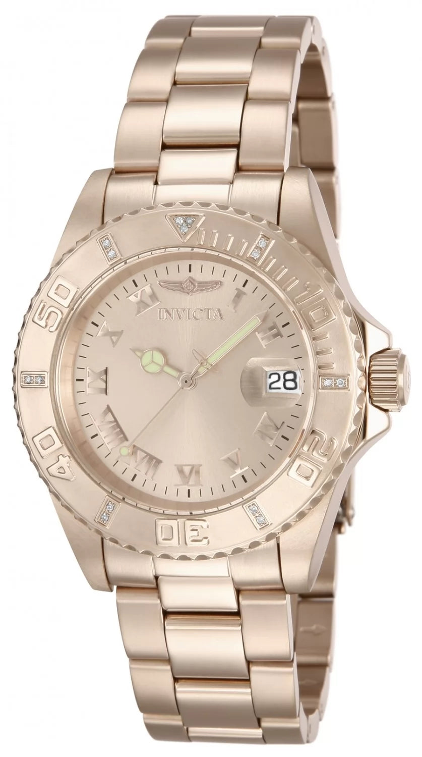 Invicta Pro Diver Quartz Rose Gold Dial Men's Watch 40 mm 12821