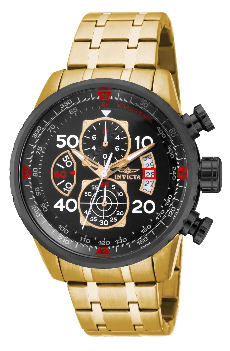 Invicta Aviator Quartz Black Dial Men's Watch 48 mm 17206